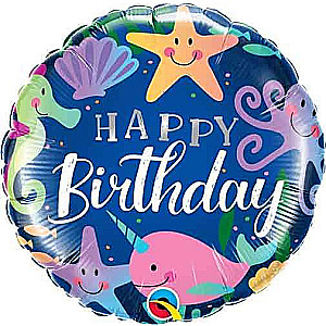 Folijas balons 18/46cm QL RND UNDER THE SEA