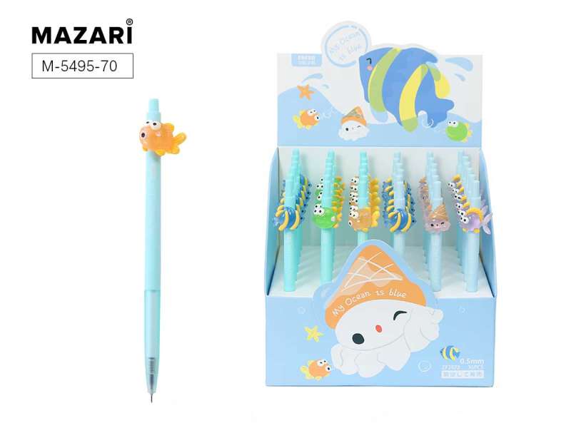 Automātiskā gēla pildspalva OCEAN, ZILA