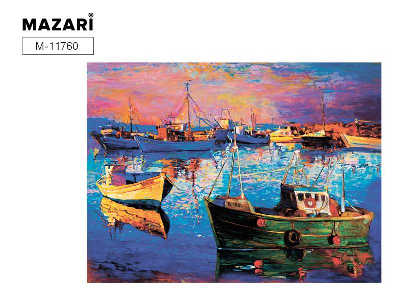 Dimanta mozaīka LAIVAS, 40x50 cm, 1 dizains