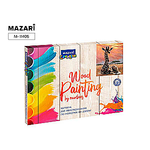 Glezna krāsošanai pēc numuriem uz koka 40x50 cm ŽIRAFE, 1 dizains