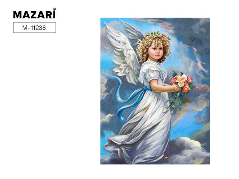 Dimanta mozaīka MAZI ENĢELIS-6, 40x50 cm, 1 dizains