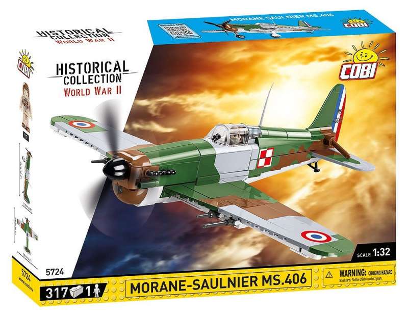 Конструктор - COBI Morane-Saulnier MS.406, 317 деталей