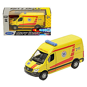 Metāla auto ātrā palīdzība ar atveramām durvīm 12 cm