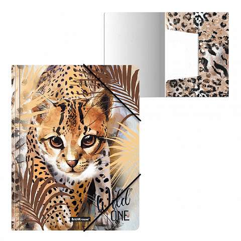 Папка на резинках пластиковая ErichKrause® Wild Cat, A4