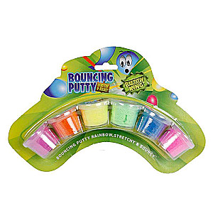 Želejveida masa SLIME Stretchy & Bouncy, 6 krāsas x 12 g.