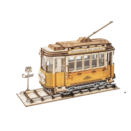 Деревянный 3D пазл ROBOTIME Трамвай