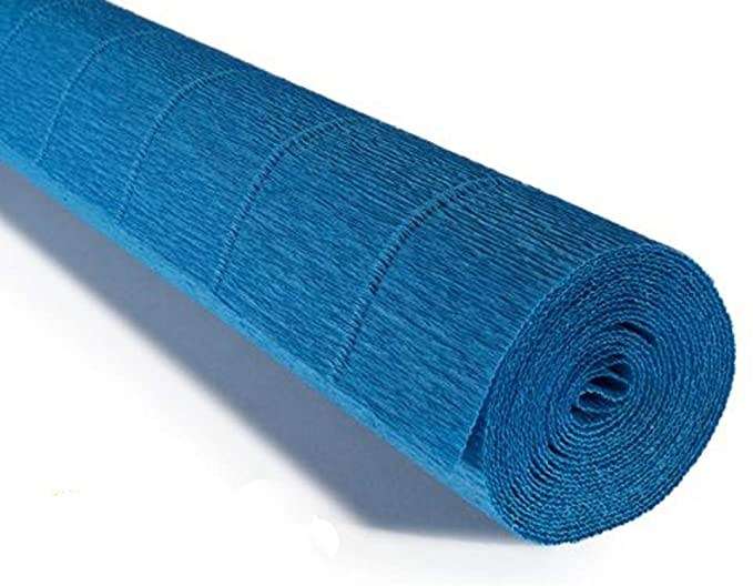 Бумага гофрированная 50смх2,5м синяя