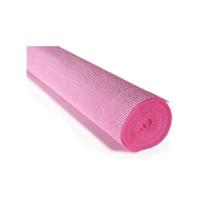 Бумага гофрированная 50смх2,5м, светло - розовая