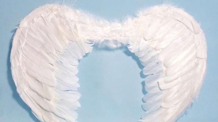 Крылья ангела 38x54см, белые птичьи перья