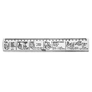 Plastmasas lineāls 25 cm Ģeometrija, apjoma figūras