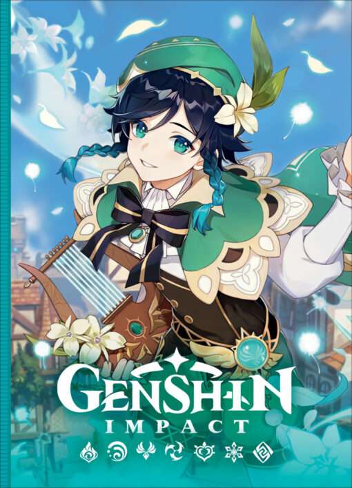 Genshin Impact на каждый день с наклейками зелёный