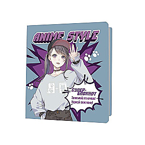 Anime stila blociņš zils, 32 lapas