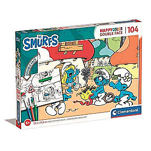 Puzle 104 CLEMENTONI DOUBLE FACE SMURFS