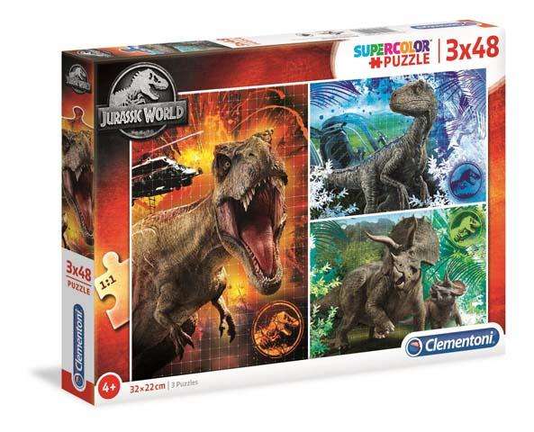 Puzle 3X48 CLEMENTONI JURASSIC WORLD