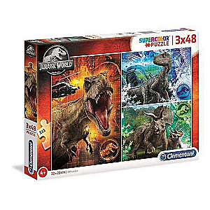 Puzle 3X48 CLEMENTONI JURASSIC WORLD