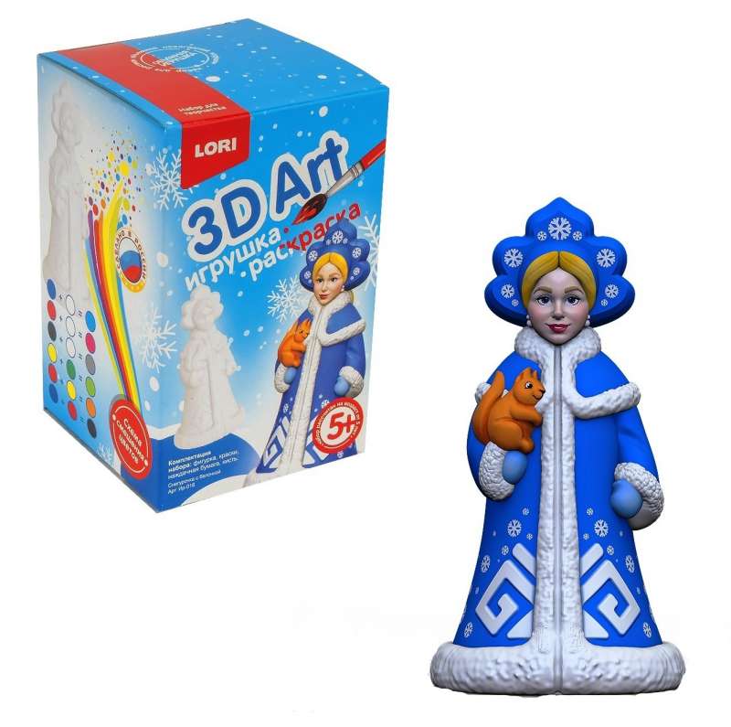 Krāsojamā rotaļlieta Sniega meitene ar vāveri