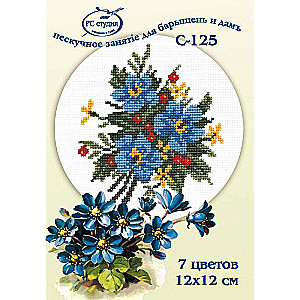 Izšūšanas komplekts - Pušķis 16*16 cm