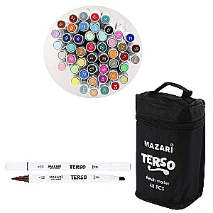 Nabors marķieru sketčingam divpusējiem TERSO, 48 krāsas.