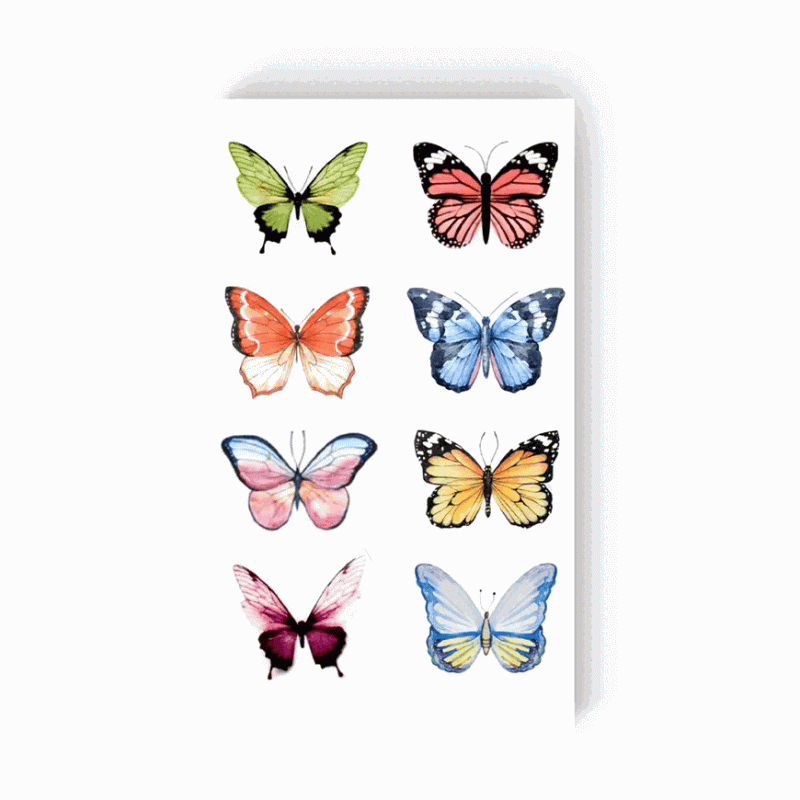 Татуировка - одноразовая наклейка Бабочки 10,5х6см