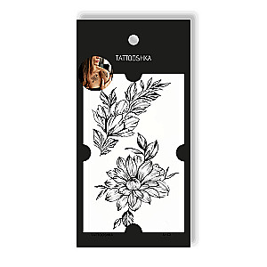 Tetovējums - vienreizēja uzlīme Ziedi ar zaru 10,5x6cm