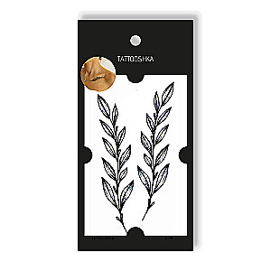 Tetovējums - vienreizēja uzlīme Divas zara ar lapām 10,5x6cm