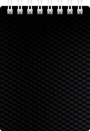 Блокнот 80л А7ф клетка Пластиковая обложка на гребне DIAMOND Черный