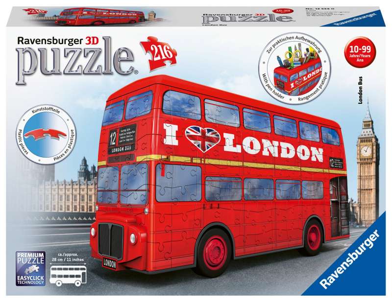 3D пазл Лондонский автобус, 216 дет.