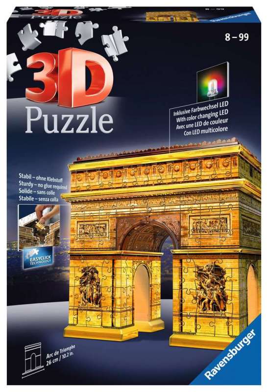 3D puzzle Triumfa Arka, ar gaismu