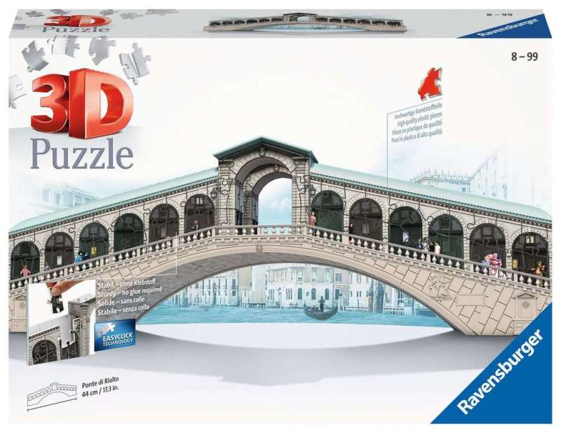 3D пазл Мост Риальто, Венеция, 216 дет.