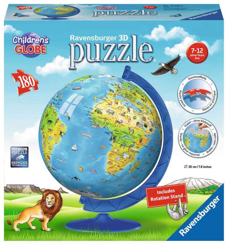 3D puzzle Globuss, 180 det.