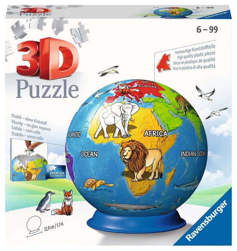 3D puzzle Globuss, 72 det.