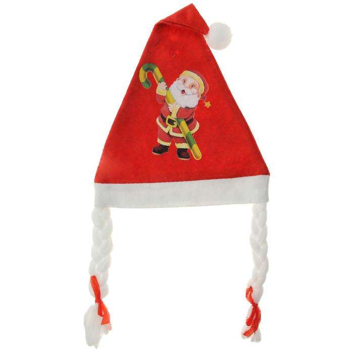Jaungada cepure Santa Klauss ar bizēm, 40x27 cm, mix