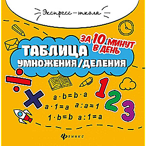 Reizināšanas/dalīšanas tabula 10 minūtēs dienā