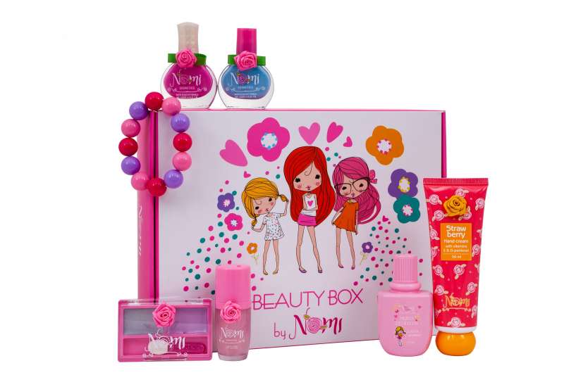 Bērnu kosmētikas komplekts NOMI Beauty box №3 - 7 priekšmeti