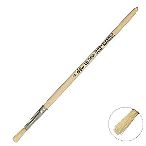 Otu birste ar suku Nr. 4 d-4 mm; L-18 mm koka rokturis Calligrata