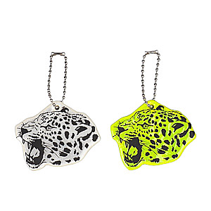 Atstarojamais elements divpusējs leopards 5,5*4,4cm ķēde MIKS