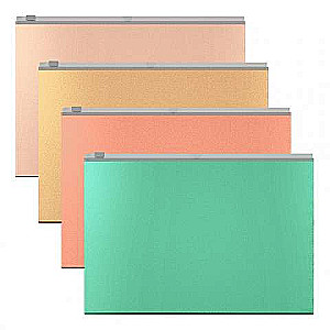Zip-pakete plastmasas ErichKrause® Matt Powder, A4, necaurspīdīgs, assorti