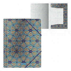 Plastmasas mape ar gumijām ErichKrause® Blue&Orange Beads, A4