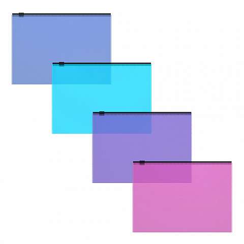 Zip-pakete plastmasas ErichKrause® Fizzy Vivid, C6, puscaurspīdīgs, assorti