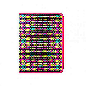 Somu mape uz rāvējslēdzēja plastmasas ErichKrause® Pink&Yellow Beads, A4