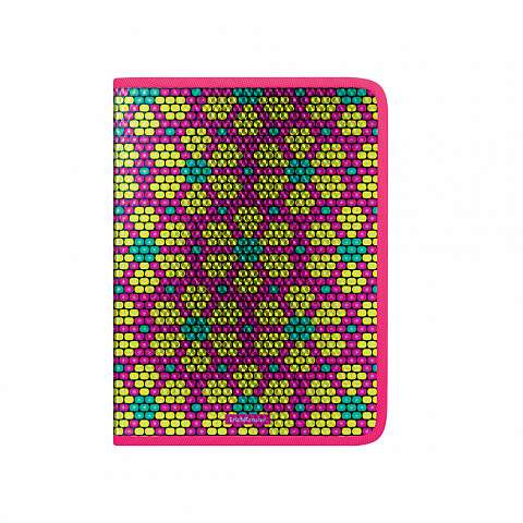 Somu mape uz rāvējslēdzēja plastmasas ErichKrause® Pink&Yellow Beads, A4