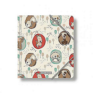 Mape uz pievilkšanas gumijām plastmasas ErichKrause® Little Dogs, A5+