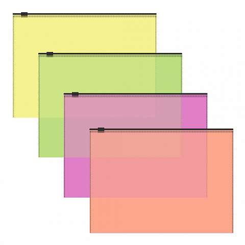 Zip-pakete plastmasas ErichKrause® Fizzy Neon, B5, puscaurspīdīgs, assorti