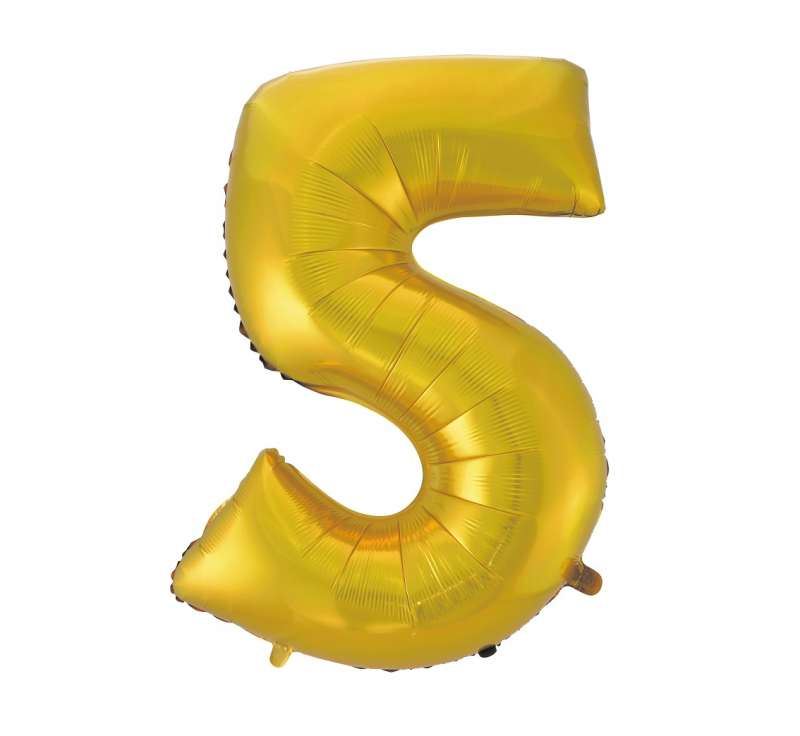 Follija balons 5, gold matt, 92 cm