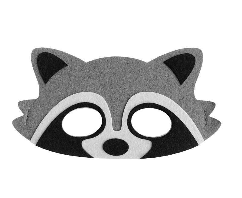Filca maska- Raccoon, size 18 x 9,5 cm