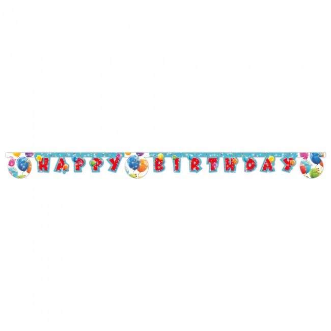 Svētku virtene Sparkilng Balloons - Happy Birthday