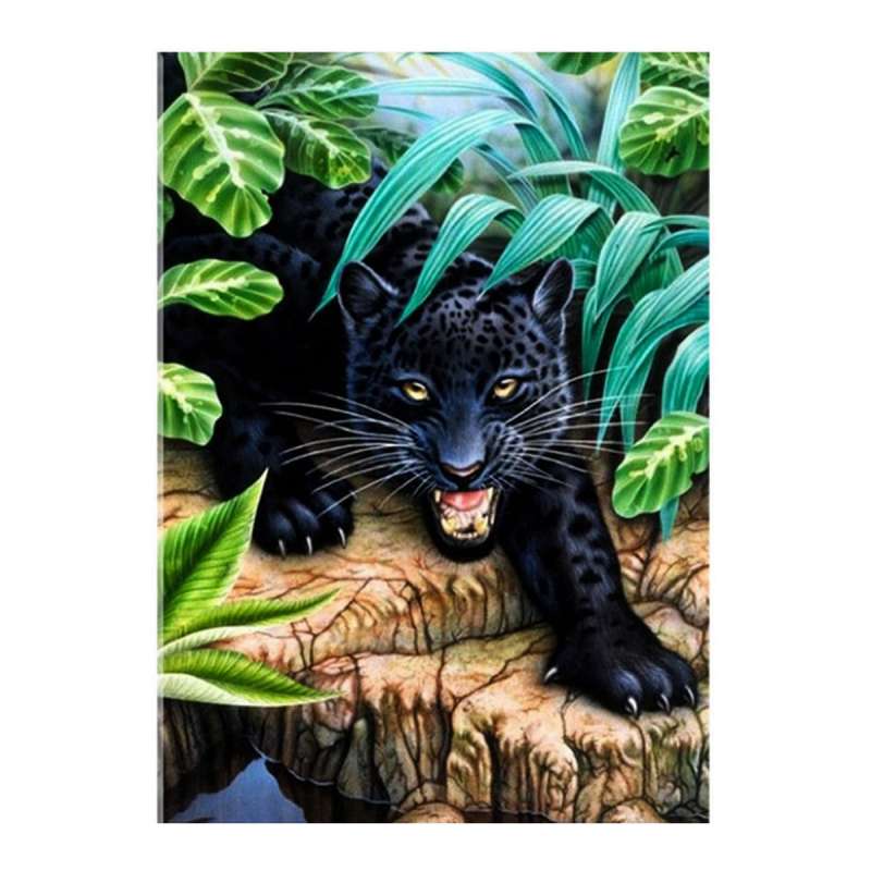 Dimanta mozaīka 30x40 cm rāmis 33x43 cm BLACK PANTHER 
