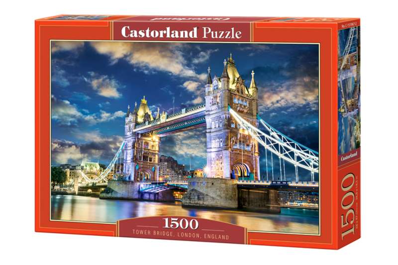 Puzle Tower Bridge, Londona, Anglija 1500 detaļas.