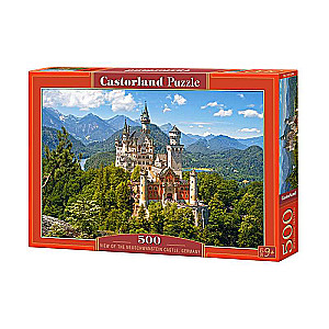 Puzle Skats uz Neuschwanstein pili, Vācija 500 gab.