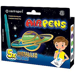 Flomāsteri 5 krāsas Airpens Magic, Metallic